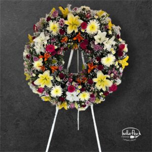 1-F corona fúnebre mediana